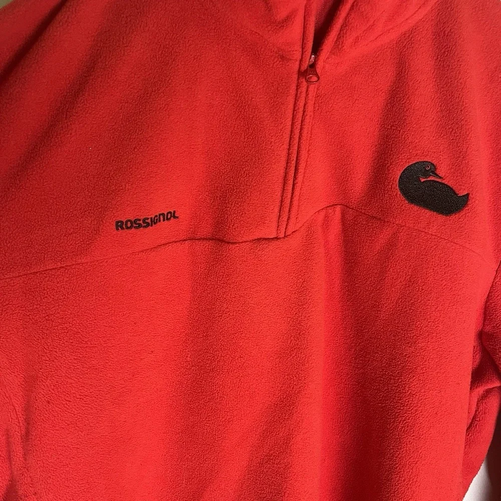 Rossingol Red Fleece Men's M Duck Logo Premium Warmth Collection Skiing Outdoors